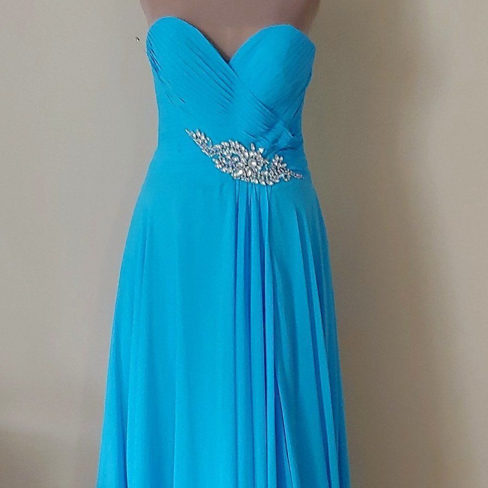 NWT Alyce B-dazzle Long Gown in Light Blue